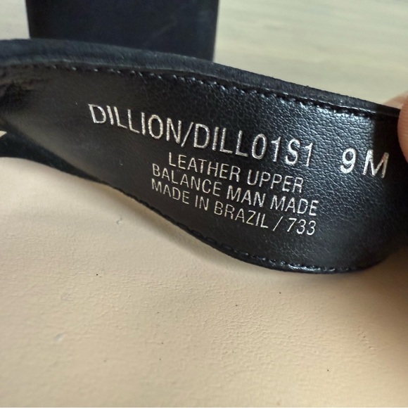 Steve Madden Womens 9 Black Dillion Ankle Strappy Nubuck Block Heel Sandals - Picture 8 of 9